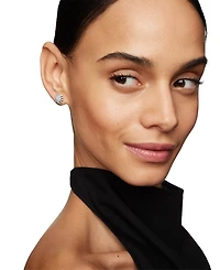 Crossover Earrings with Diamonds