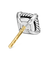 Sterling Silver Chateline Gemstones & Diamond Stud Earrings - Exclusive