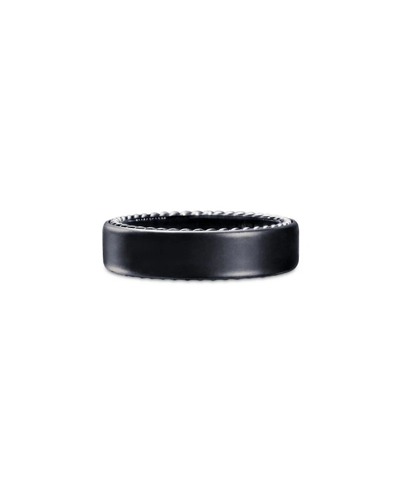 Men's Streamline® Band Ring Black Titanium, 6mm