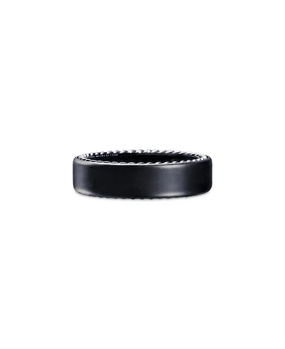 Men's Streamline® Band Ring Black Titanium, 6mm
