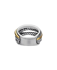Crossover Narrow Ring with Gold