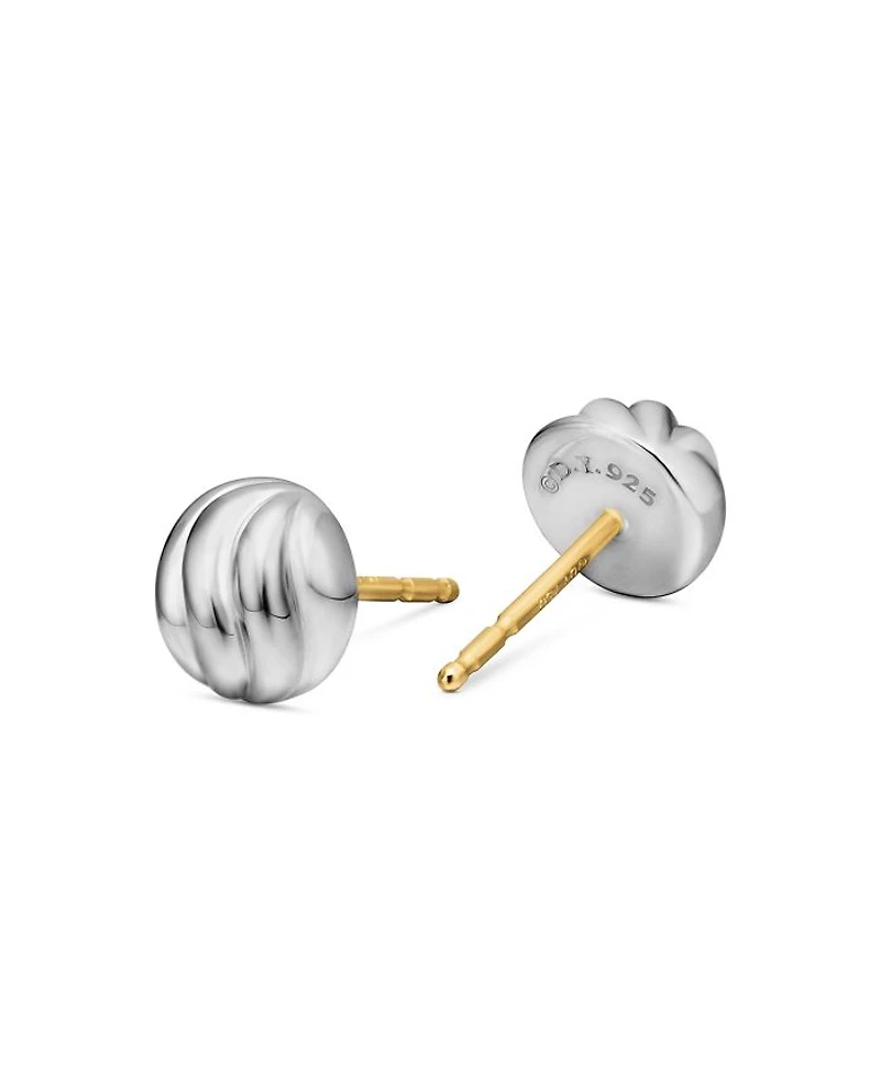 Sculpted Cable Earrings, 8mm