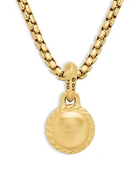 Men's 18K Yellow Gold Blue Evil Eye Amulet Pendant
