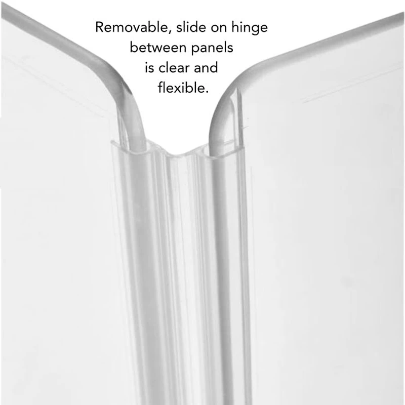 Clear Freestanding Pet Gate Zig Zag