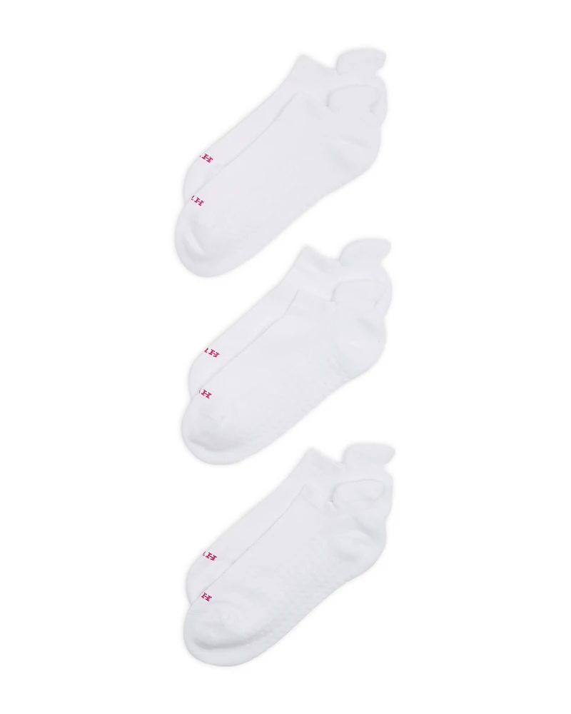 Hue Air Cushion Tab Back No Show Socks, Set of 3