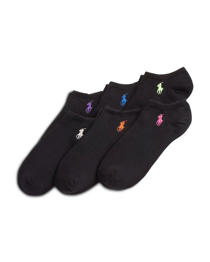 Flat Knit Ankle Socks, Pack of 6