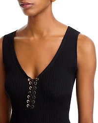 Pacey V Neck Sleeveless Sweater