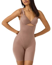 Thinstincts 2.0 Open Bust Mid Thigh Bodysuit
