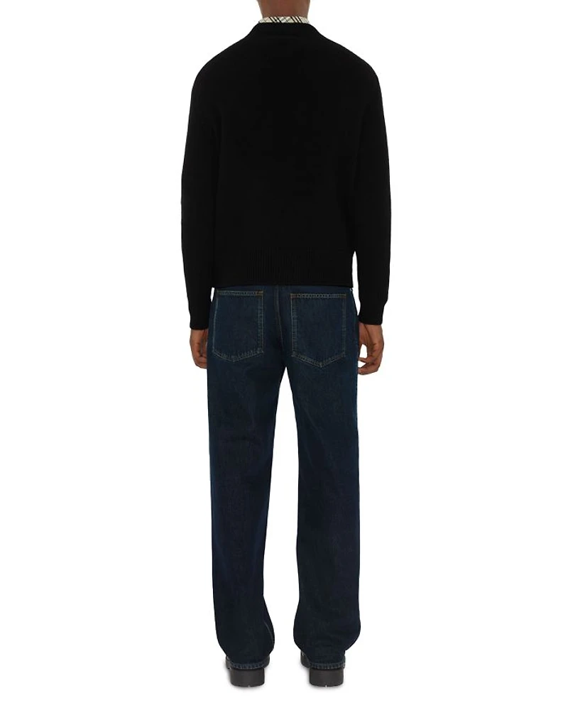 Equestrian Knight Design Wool & Cashmere Regular Fit Sweater