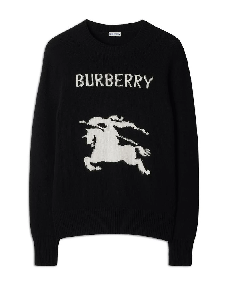Equestrian Knight Design Wool & Cashmere Regular Fit Sweater