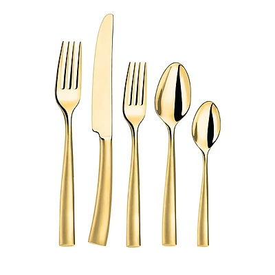 Couzon Silhouette Gold 5 Piece Place Setting