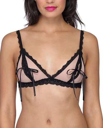 After Midnight Stretch Tulle Peekaboo Bralette