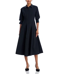 Simkhai Jazz Poplin Pintuck Midi Dress