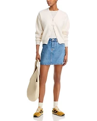 Collegiate Cashmere V Neck Cardigan Sweater