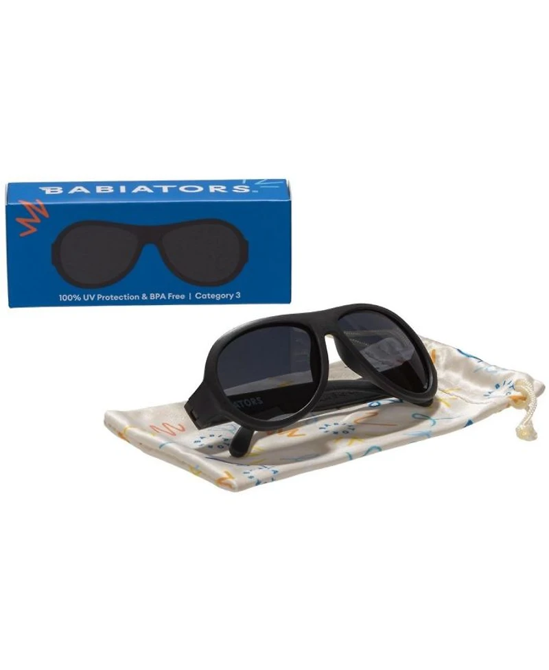 Jet Black Aviator Sunglasses