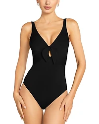 Robin Piccone Ava Knotted One Piece Swimsuit - Exclusive