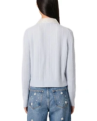 Cardigan with Jewelry Collar