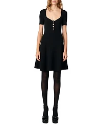 Rib Knit Short Dress