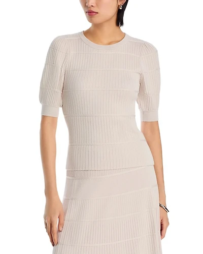 Blouson Sleeve Textured Top
