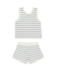 Rylee + Cru Girls' Crochet Striped Tank Top & Short Set - Little Kid