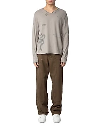 Monastir Tattoo Print Long Sleeve Henley