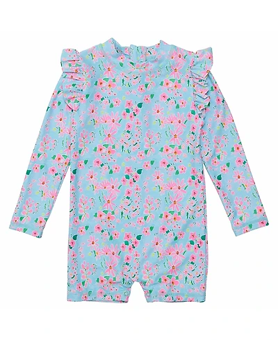 Snapper Rock Girls' Daisy Chain Long Sleeve Sunsuit - Baby