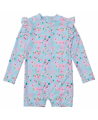 Snapper Rock Girls' Daisy Chain Long Sleeve Sunsuit - Baby
