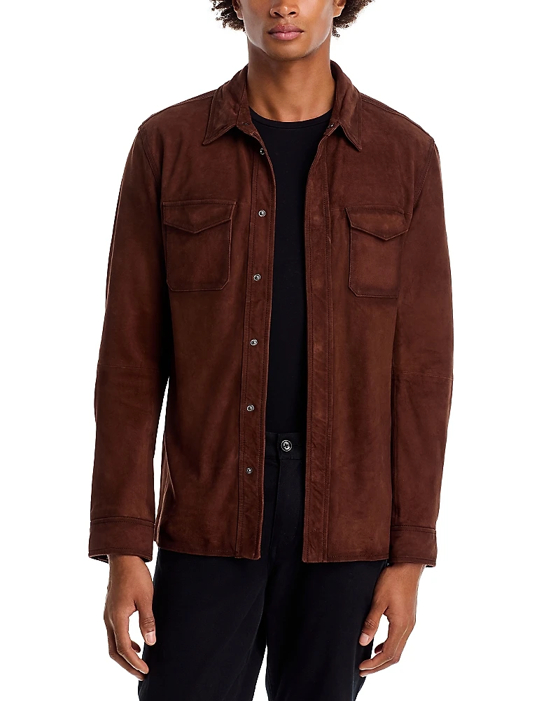 John Varvatos Izzy Suede Shirt Jacket