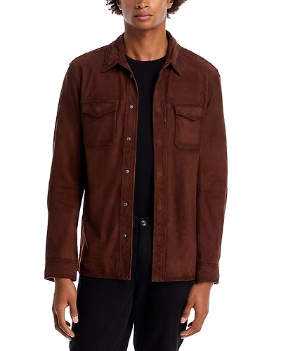 John Varvatos Izzy Suede Shirt Jacket