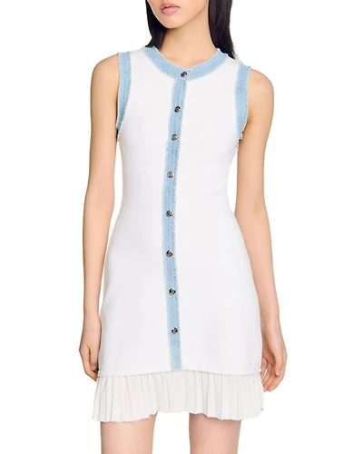 Short Knit Dress with Ruffles