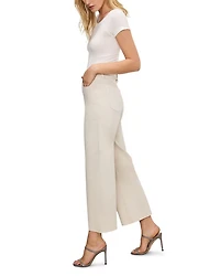 Good Waist High Rise Cropped Palazzo Jeans Bone