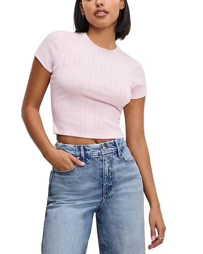 Pointelle Baby Tee