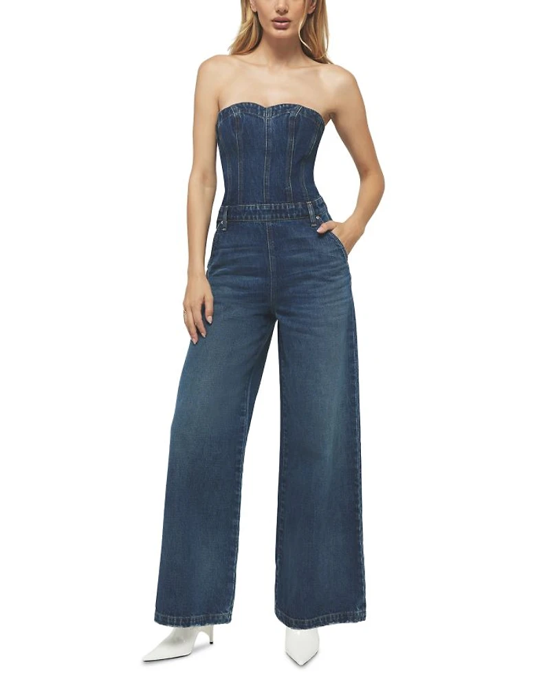 The Creator Sweetheart Denim Jumpsuit