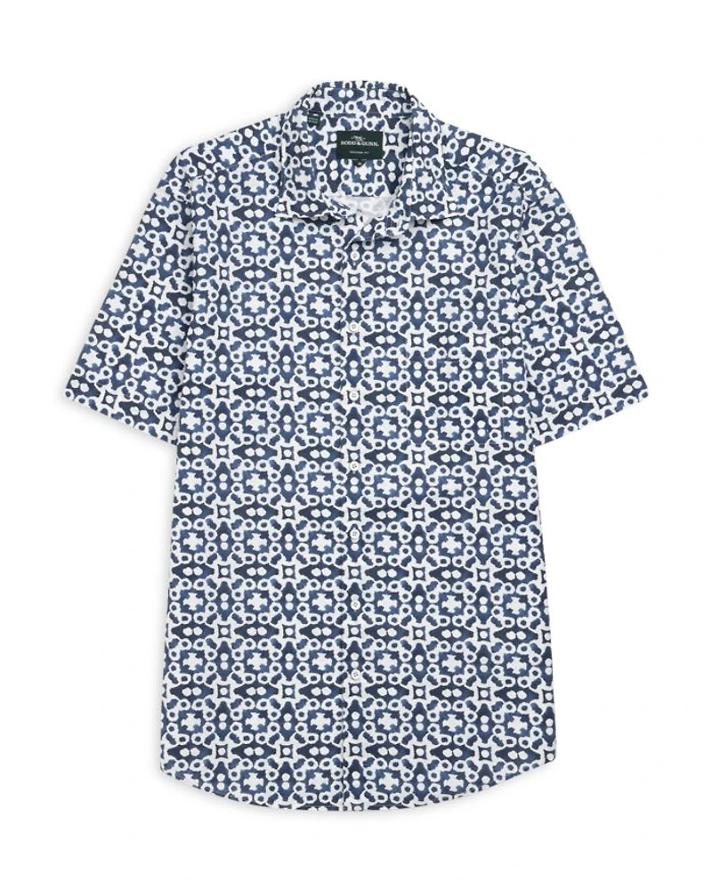 Palliser Bay Regular Fit Short Sleeve Linen Shirt