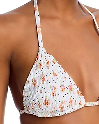 Smocked Triangle Bikini Top - Exclusive
