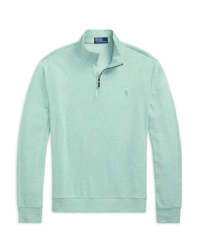 Polo Ralph Lauren Luxury Double Knit Jacquard Quarter Zip Pullover