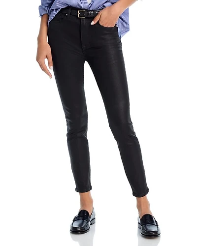 x Alix Earle The High Rise Skinny Jeans Black Coat