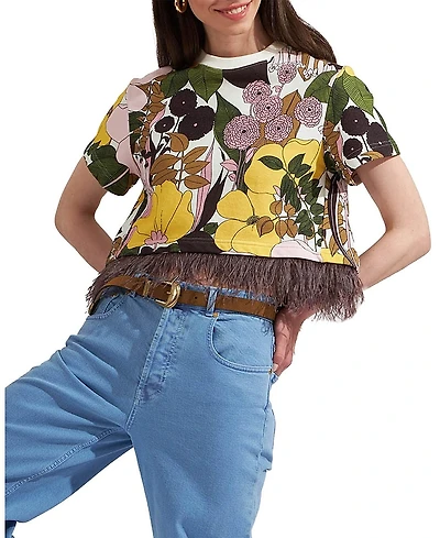 La DoubleJ La Scala Tee with Feathers