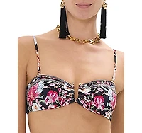 Camilla Floral Print Bandeau Bikini Top