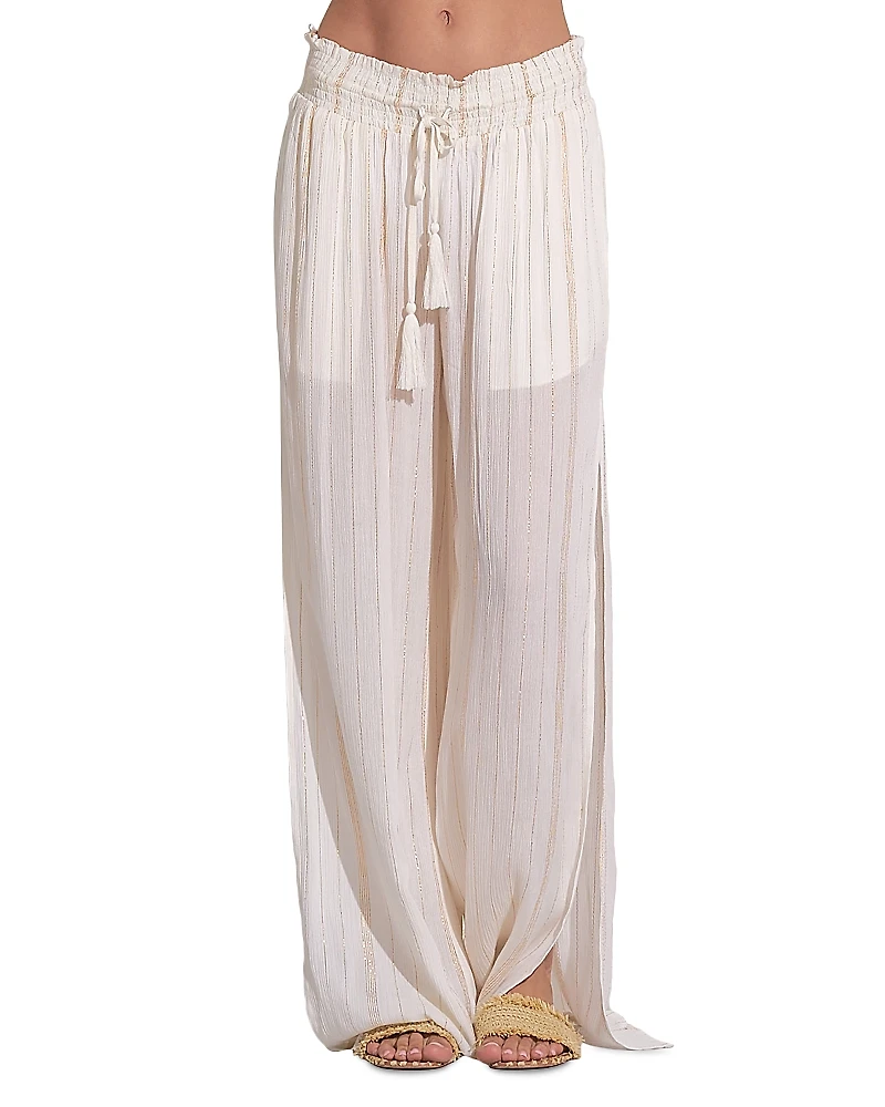 Elan Sheer Wide Leg Cover Up Pants
