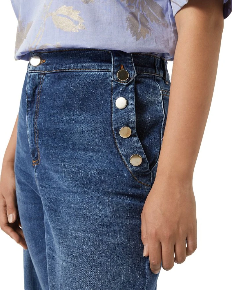 Lembi High Rise Wide Leg Trouser Jeans Navy