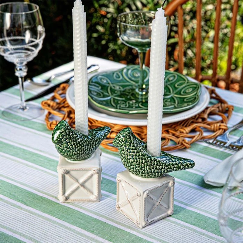 Berry & Thread Bird Topiary Candlesticks, Set of 2