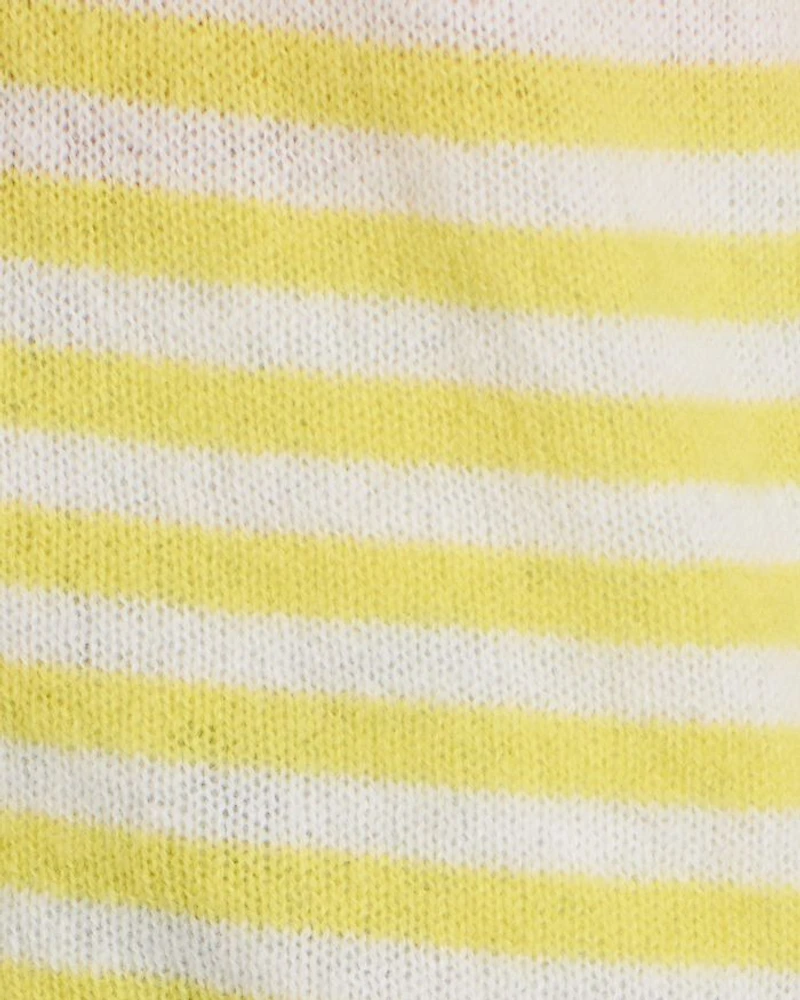 Cashmere Tipped Little Stripe Sweater