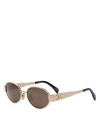 Celine Triomphe Metal Round Sunglasses, 54mm