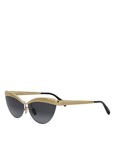 Bvlgari Tubogas Oval Metal Sunglasses, 61mm