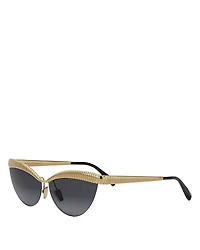 Bvlgari Tubogas Oval Metal Sunglasses, 61mm