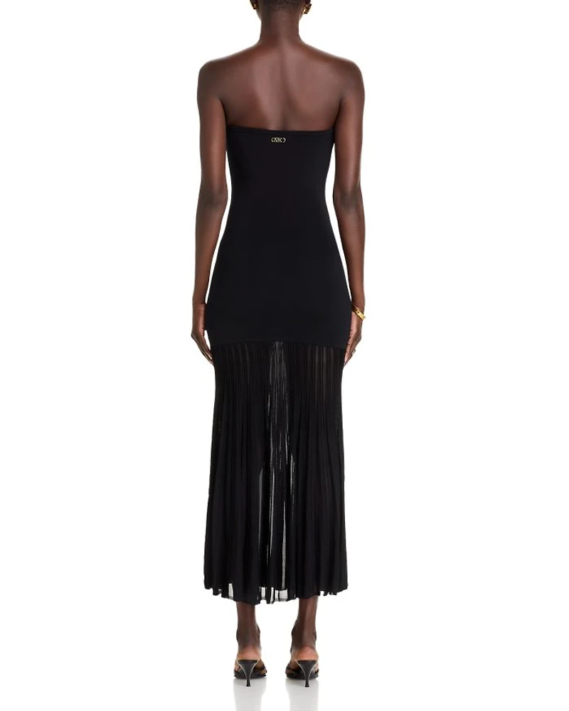 Tube Top Sheer Maxi Dress