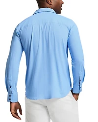 Leros Textured Long Sleeve Button Front Shirt