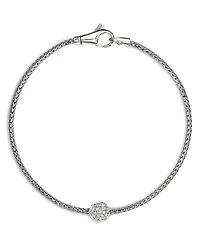 John Hardy Sterling Silver Jh Essentials Diamond Pave Disc Chain Bracelet