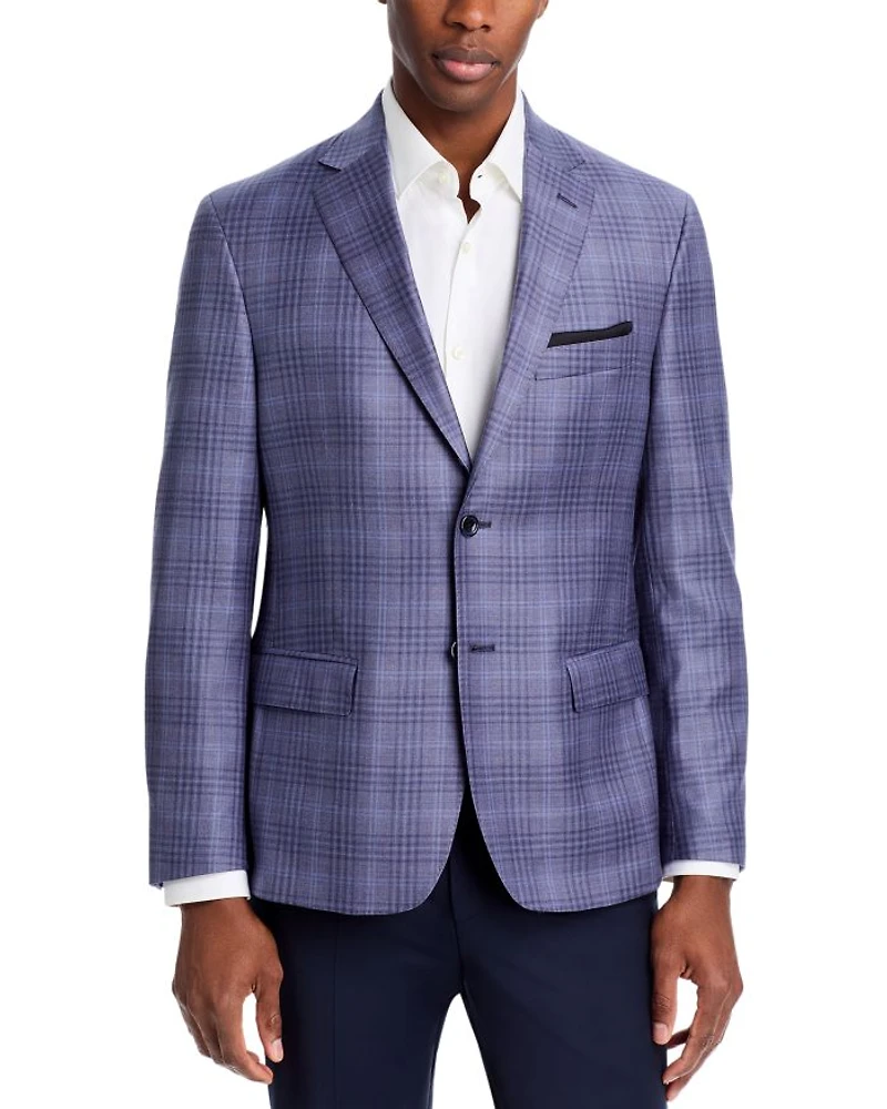Tonal Plaid Regular Fit Sport Coat